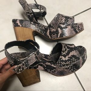 Topshop Snakeskin Wedges Heels